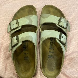 Camouflage Birkenstock sandals